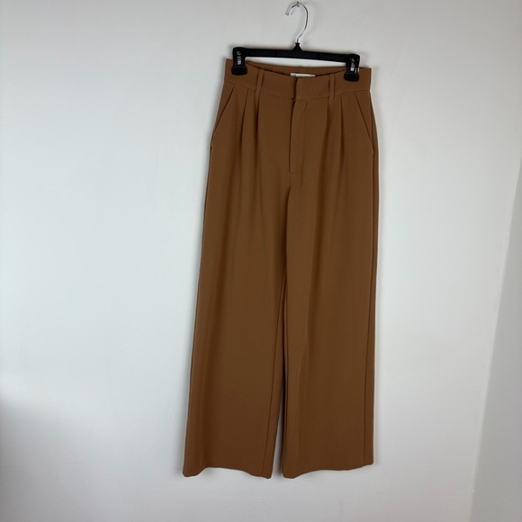 Abercrombie and fitch sloane tailored wide leg pants brown Size S - Picture 2 of 6